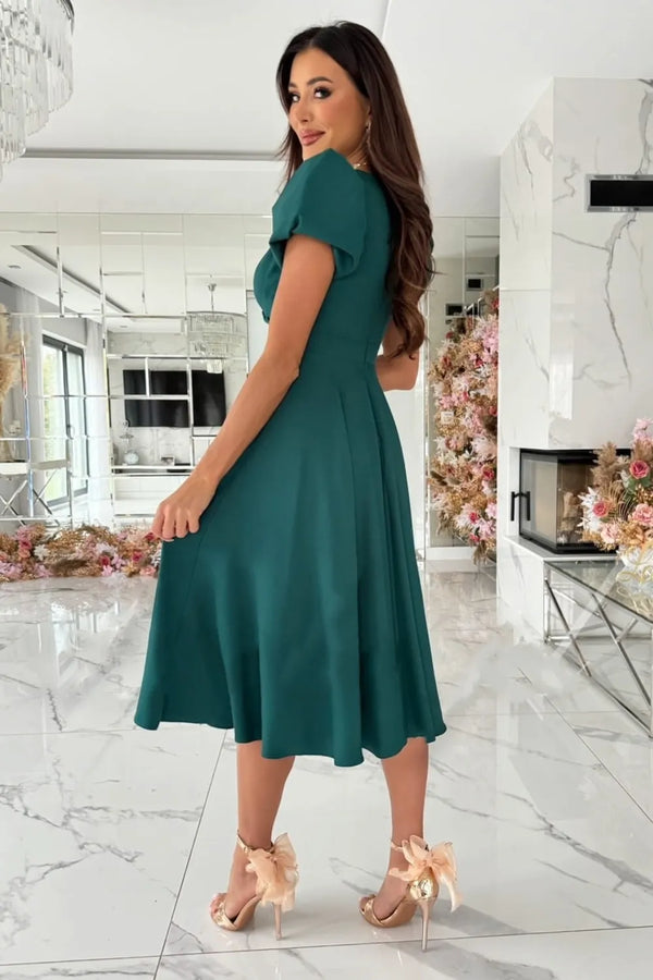 Surplice Puff Sleeve Midi Dress - product image 2