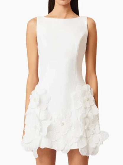 Flower Round Neck Sleeveless Dress view 10 - Shopiebay