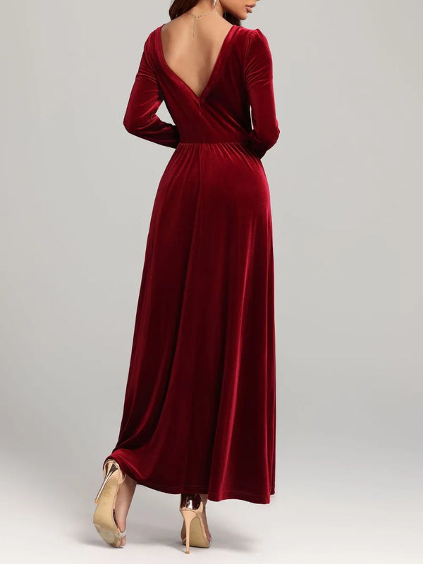 Velvet Square Neck Long Sleeve Dress - product image 12