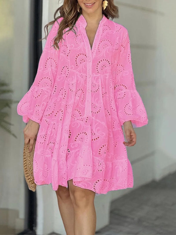 Eyelet Ruffled Hem Tiered Dress - product image 16