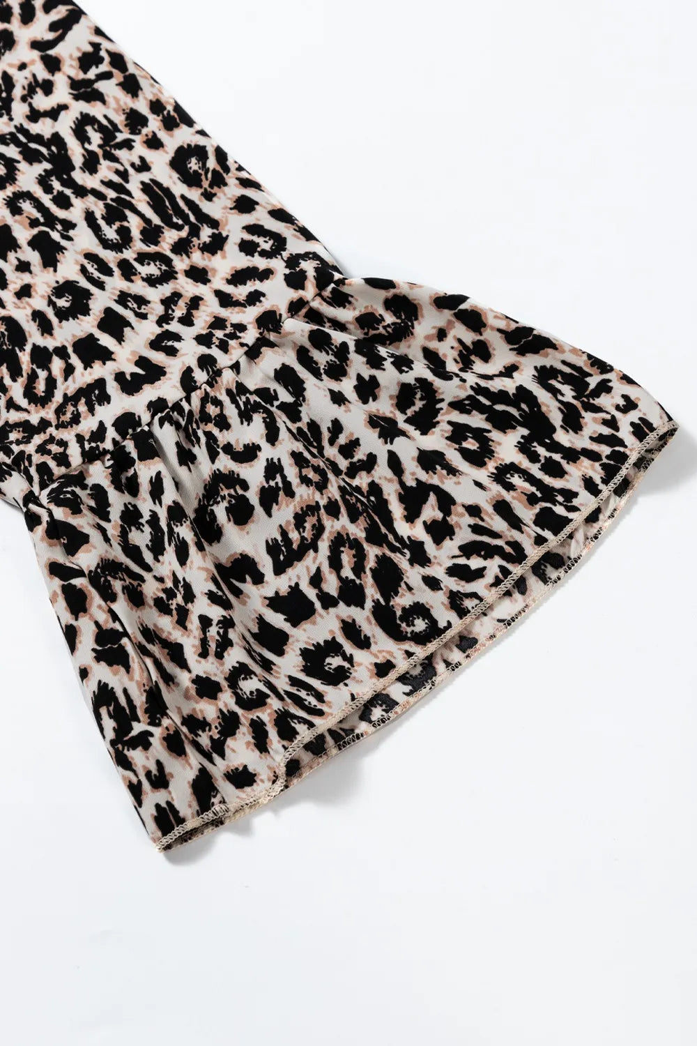 Leopard Notched Long Sleeve Maxi Dress - product image 7