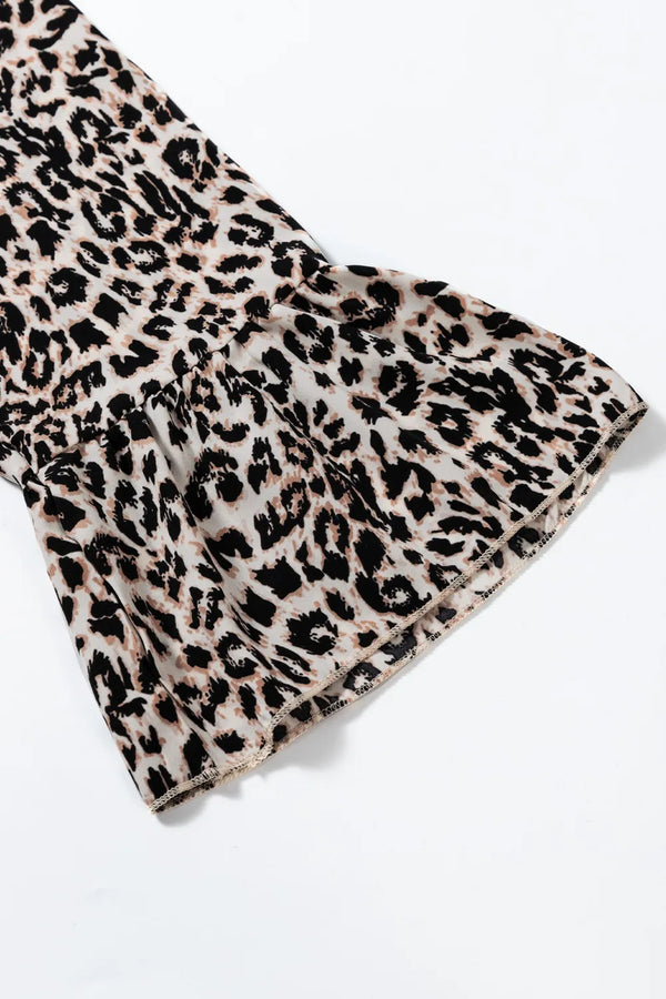 Leopard Notched Long Sleeve Maxi Dress - product image 7