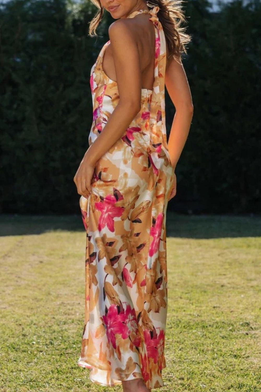Floral Print Halter Neck Maxi Dress - product image 9