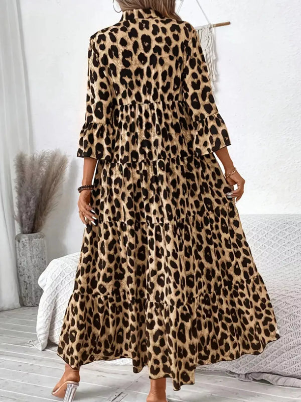 Leopard 3/4 Sleeve Midi Dress - product image 5