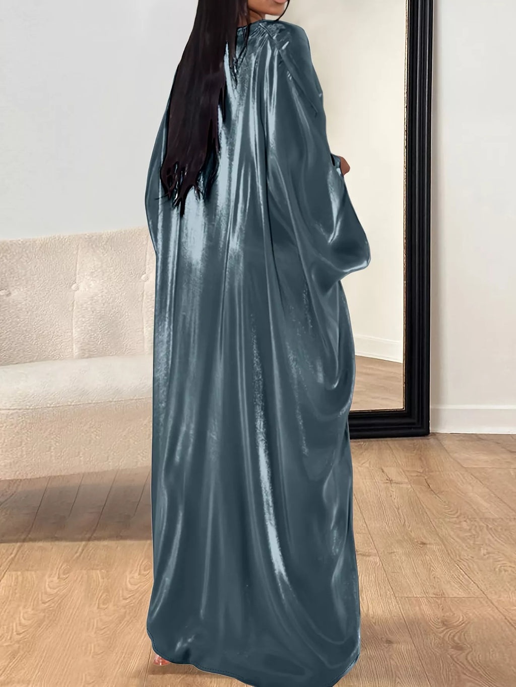 Round Neck Kimono Sleeve Maxi Dress - product image 5