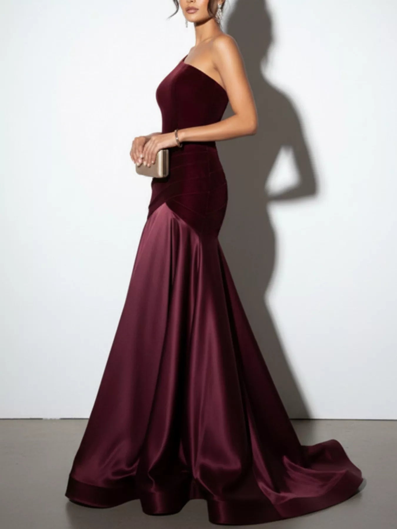 Single Shoulder Floor Length Dress - product image 2