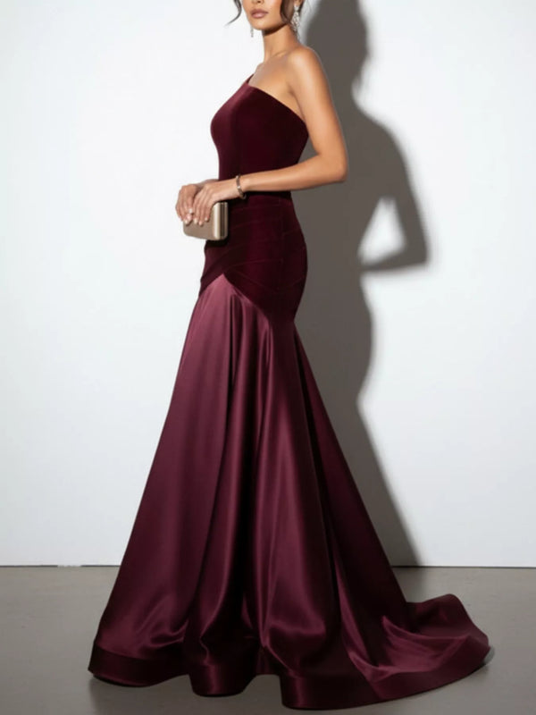 Single Shoulder Floor Length Dress - product image 2
