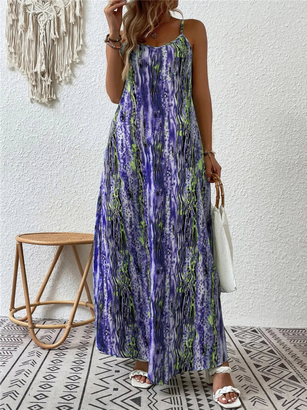 Printed Scoop Neck Maxi Cami Dress - product image 10