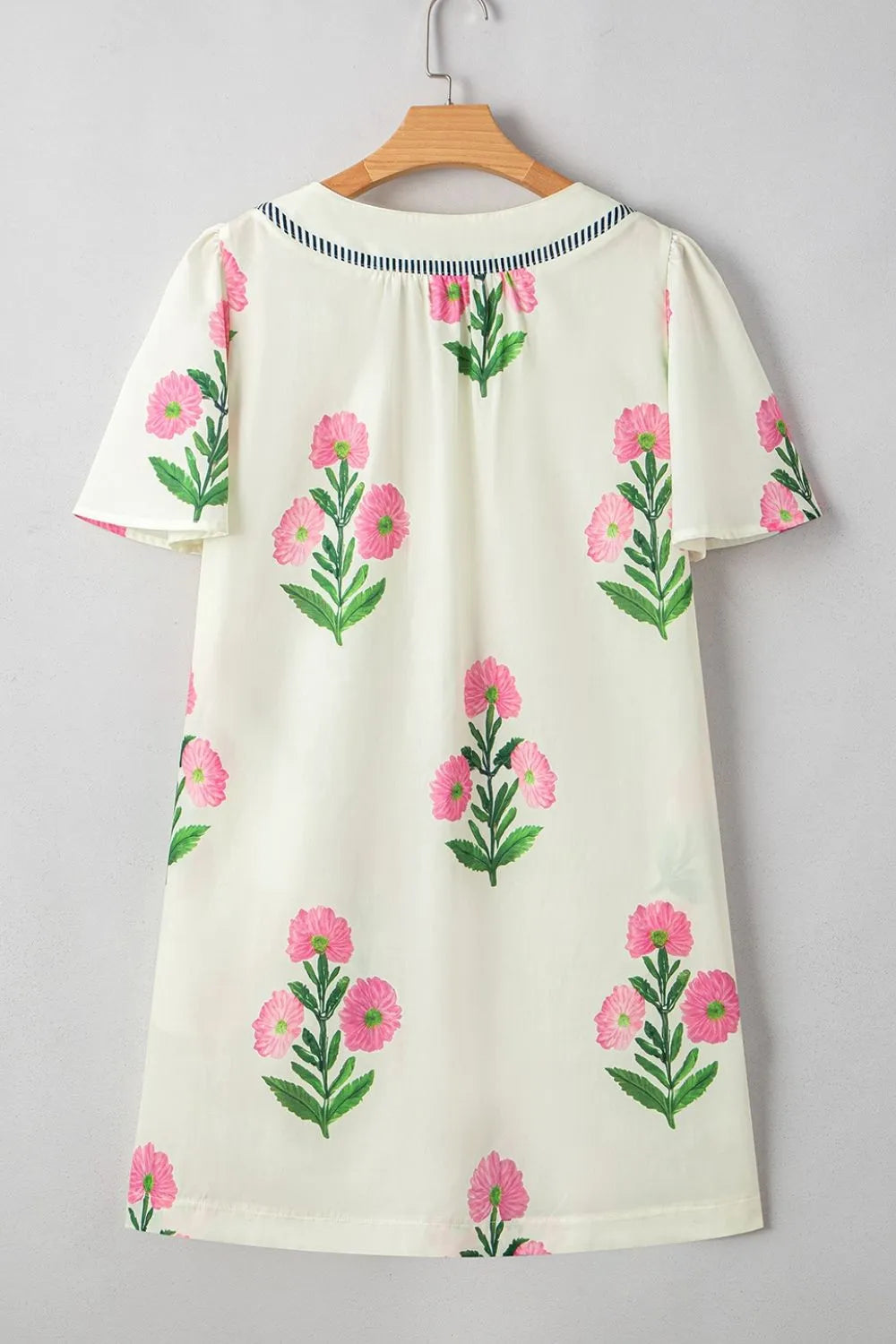 Floral Print Flutter Sleeve Summer Mini Dress view 7 - Shopiebay