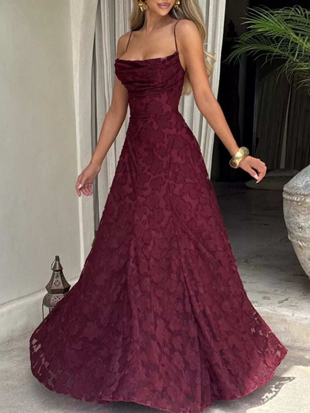 Lace Spaghetti Strap Maxi Dress - product image 2