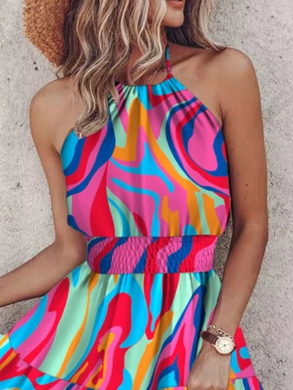 Paisley Print Halter Neck Mini Dress - product image 13