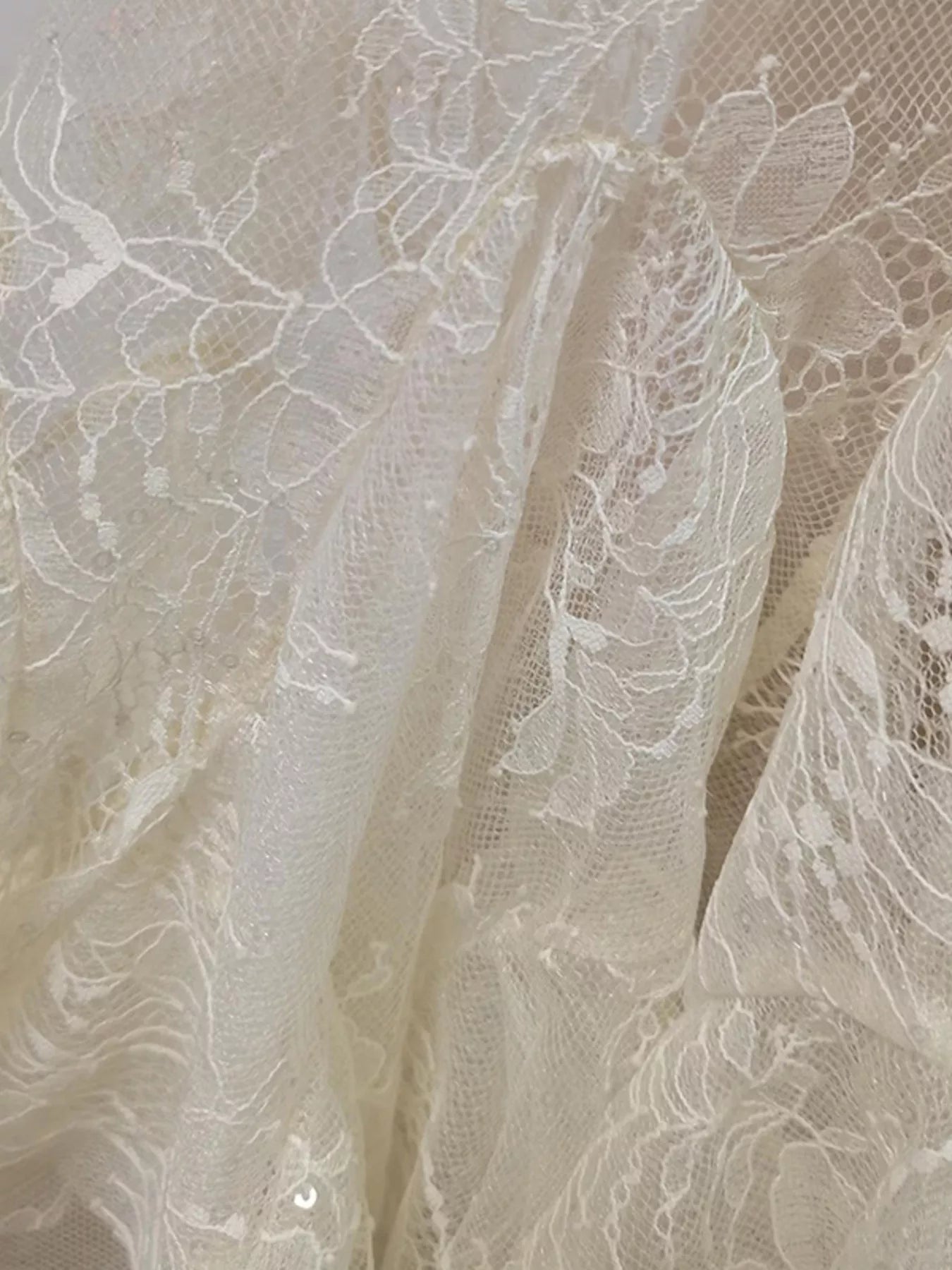 Ruffled Hem Lace Long Sleeve Dress - product image 8