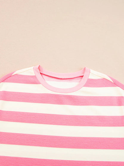 Stripe Cap Sleeve Pocketed Shift Dress view 4 - Shopiebay