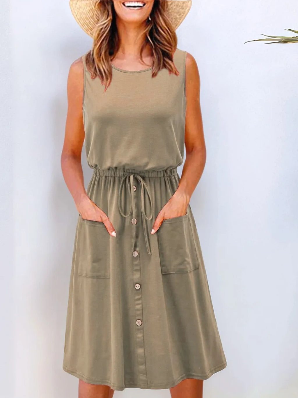 Round Neck Sleeveless Tank Dress - product image 5