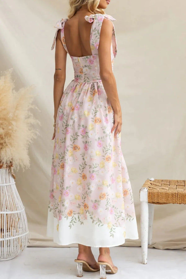 Printed Tie Shoulder Midi Cami Dress - product image 4