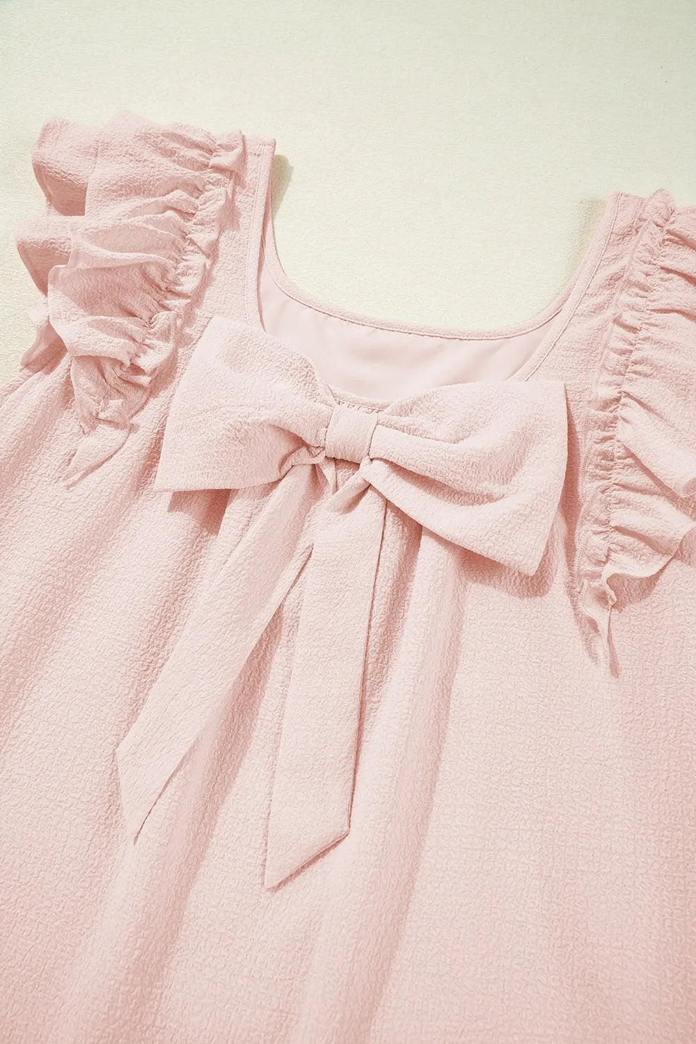 Ruffle Sleeve Bow Back Mini Dress view 6 - Shopiebay