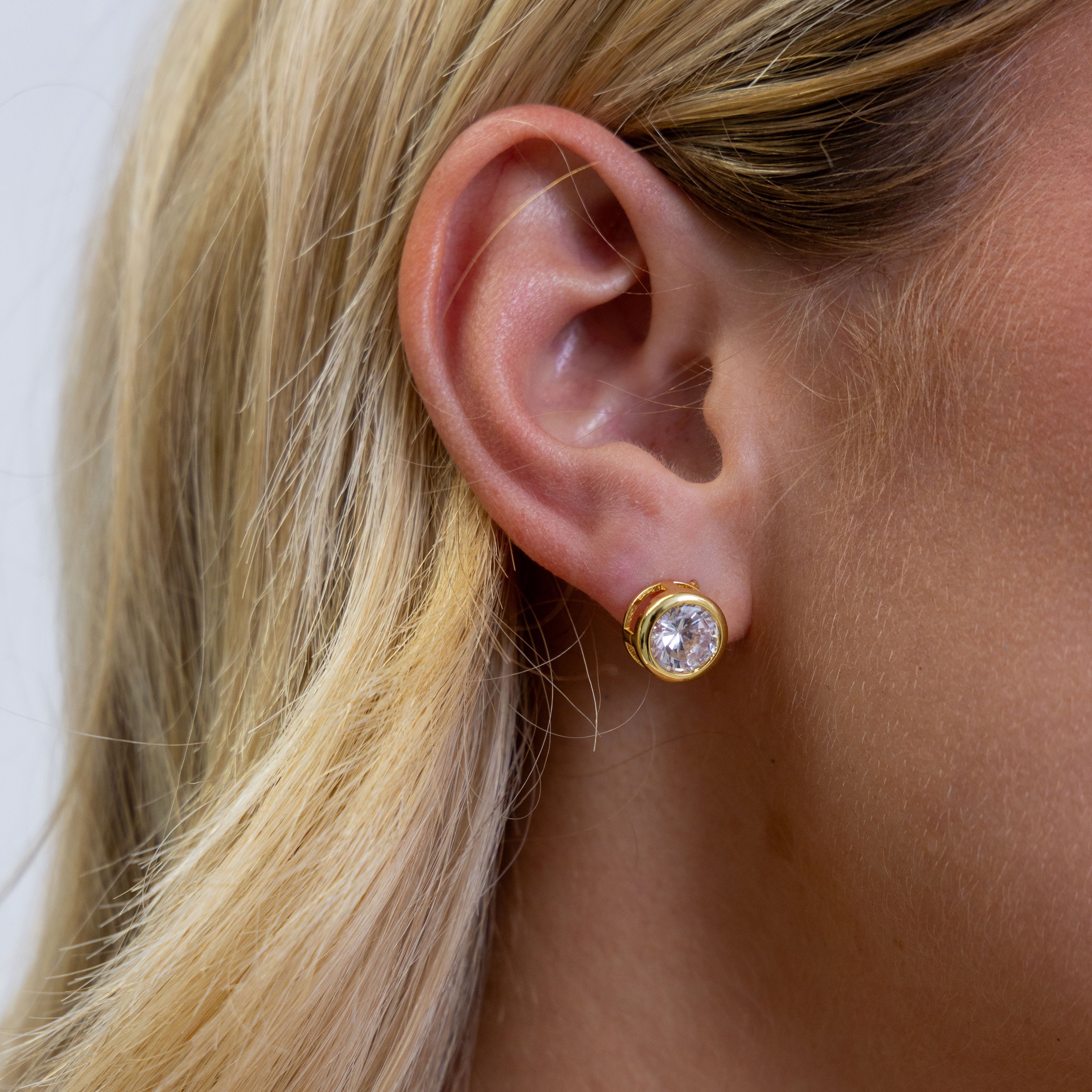 Alaina Bezel Studs Secondary image