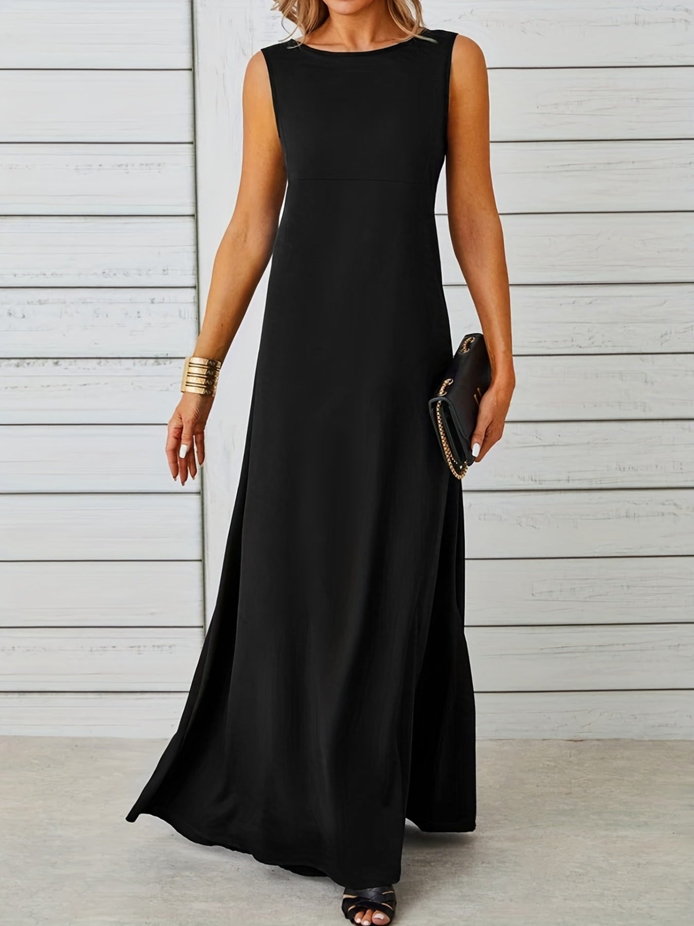 Sleeveless Flowy Maxi Dress view 3 - Shopiebay
