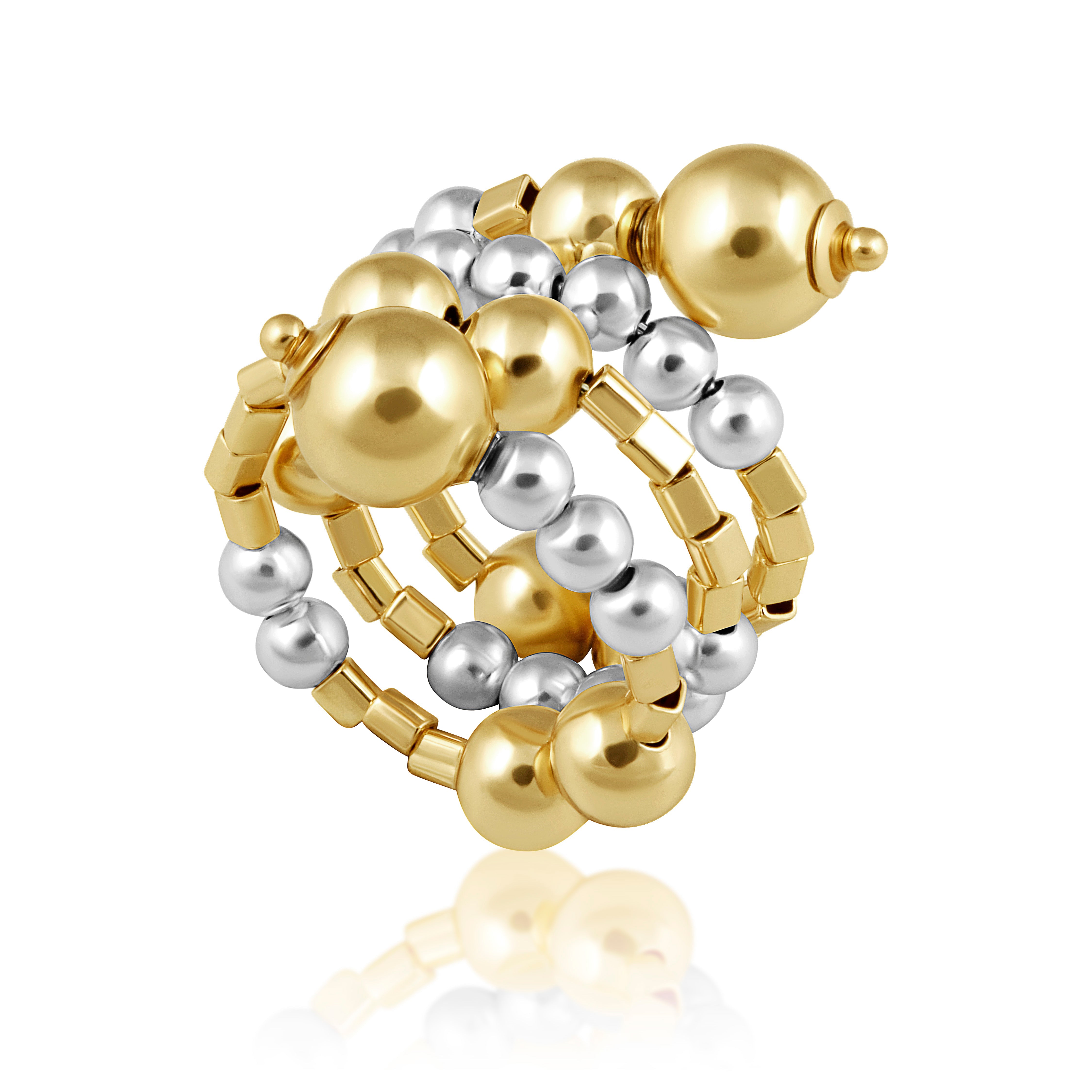 Bead Wrap Ring Two-Tone Main image