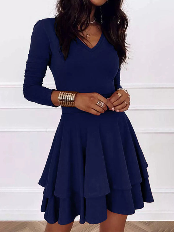 V-Neck Layered Ruffle Mini Dress - product image 15