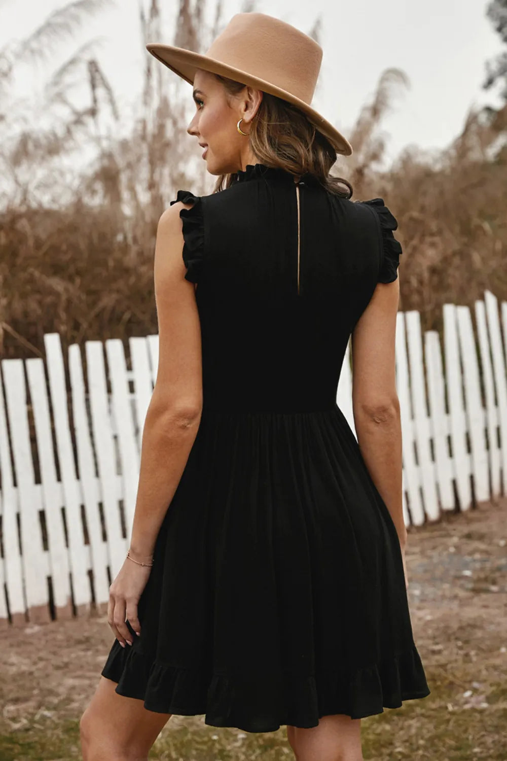 Ruffled Sleeveless Mini Dress - product image 6