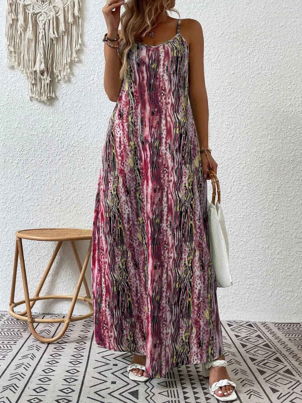 Printed Scoop Neck Maxi Cami Dress - product image 4
