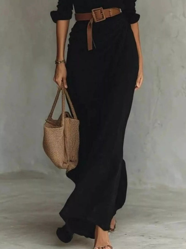Ruched Long Sleeve Maxi Dress - product image 6