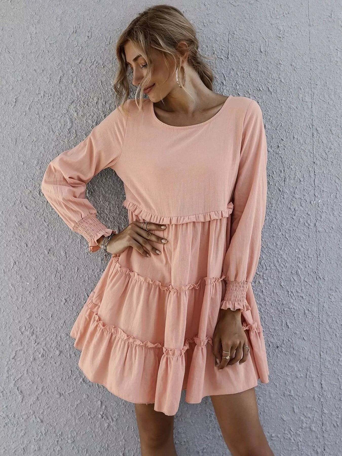 Ruffle Tiered Long Sleeve Mini Dress - product image 17
