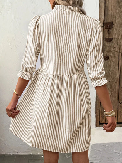 Striped Half Sleeve Dress view 6 - Shopiebay