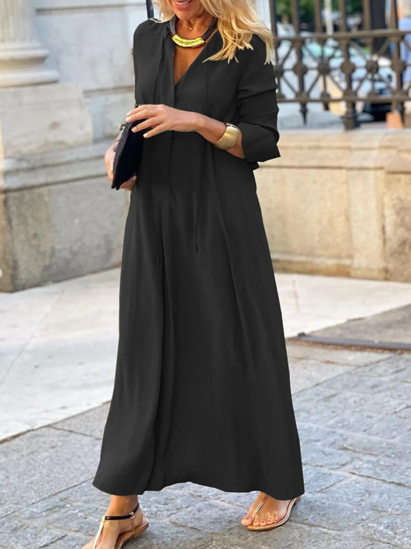 Solid Color Maxi Shirt Dress - product image 4