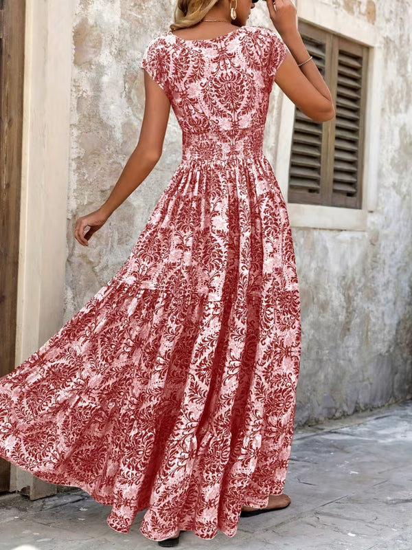 Printed Cap Sleeve Maxi Dress - product image 17
