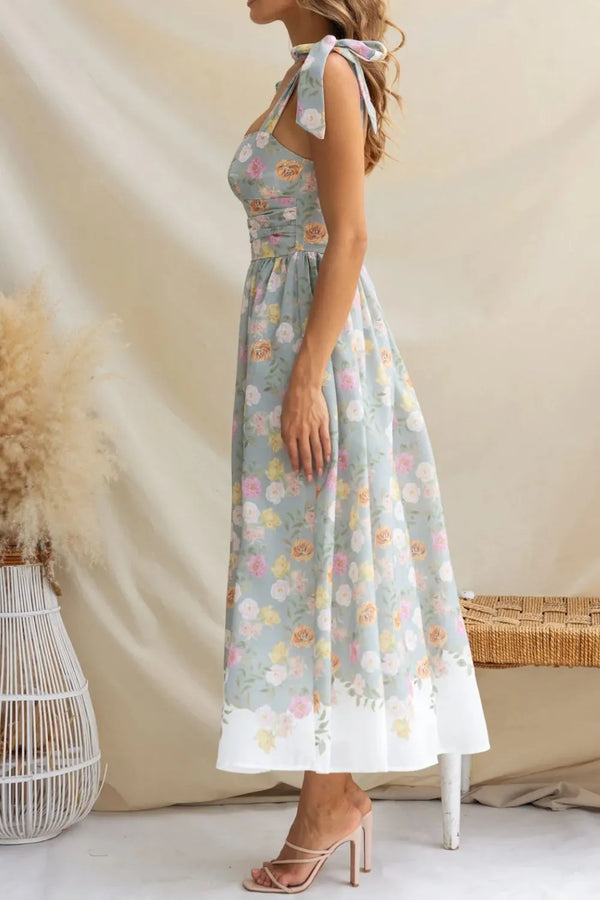 Printed Tie Shoulder Midi Cami Dress - product image 7