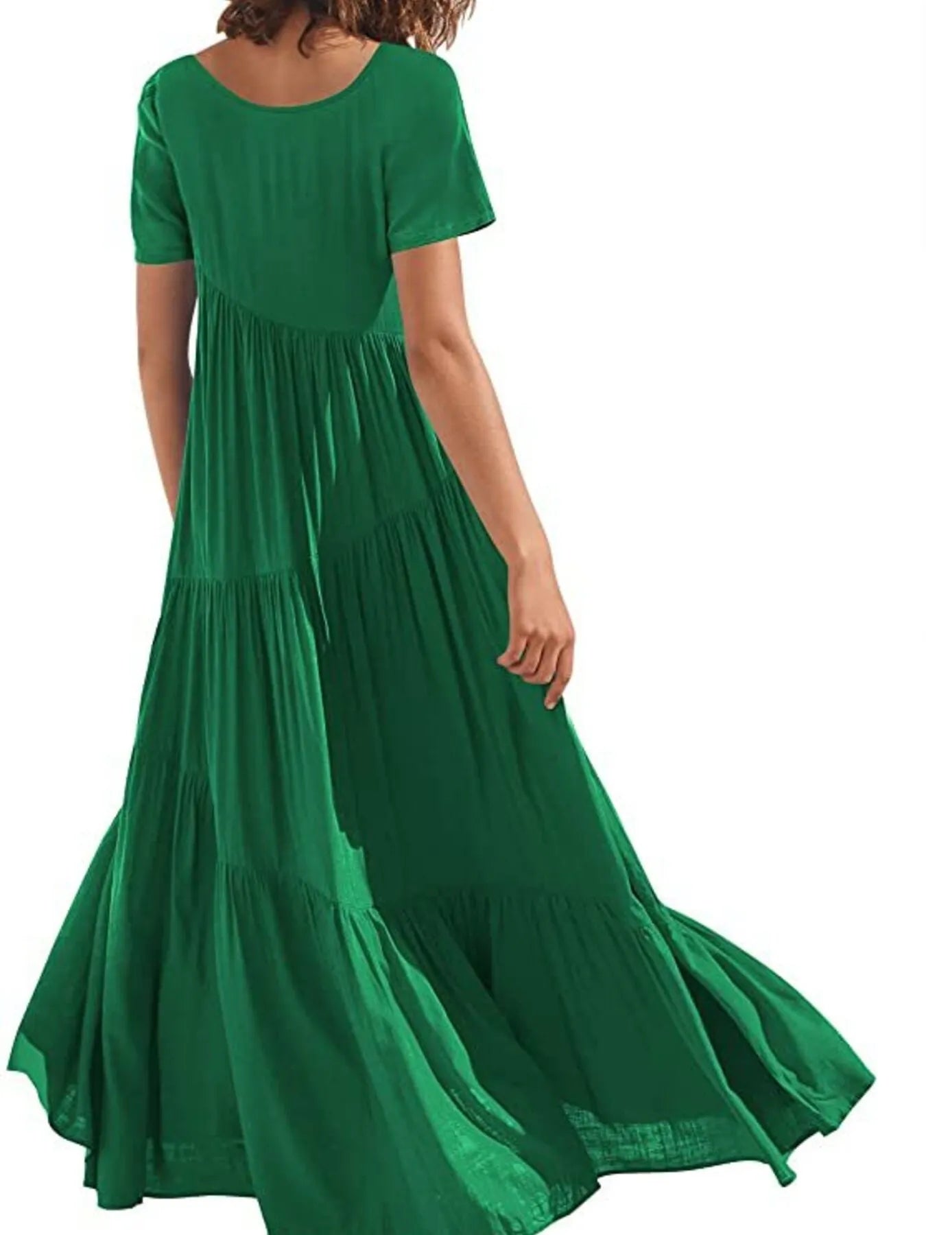 Round Neck Tiered Ruffle Maxi Dress - product image 11