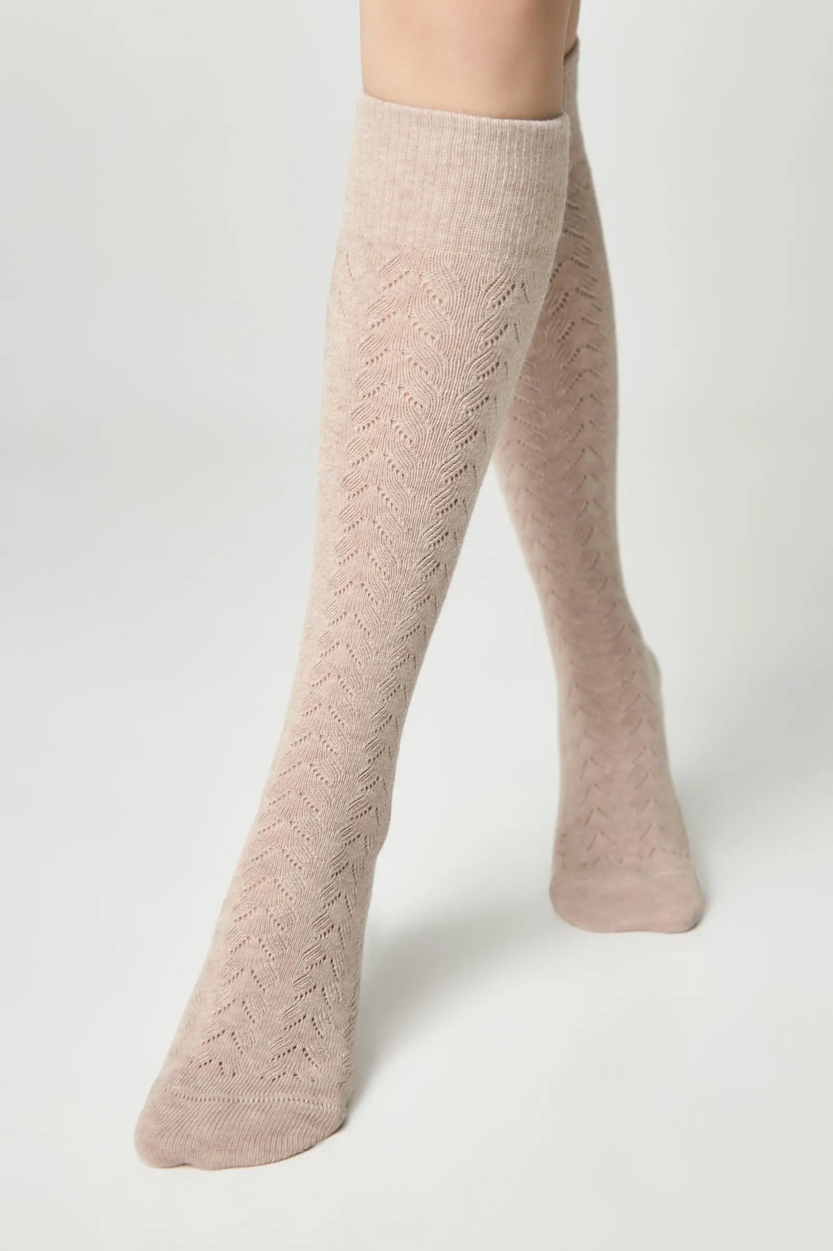 Cotton Knee Highs Conte Classic 010 - Cotton Blend and Knitted Pattern Main image