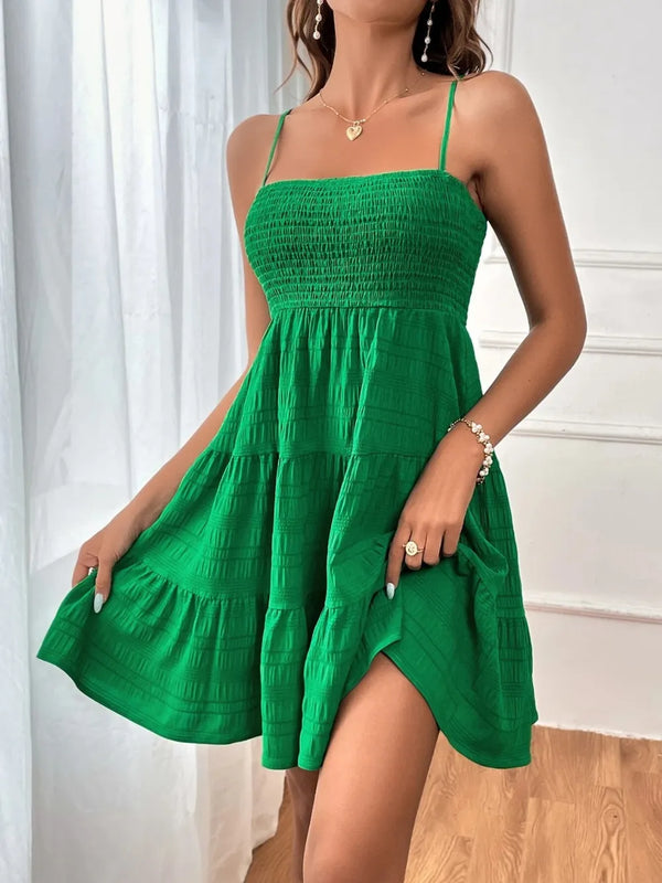 Smocked Tiered Sleeveless Mini Dress - product image 12