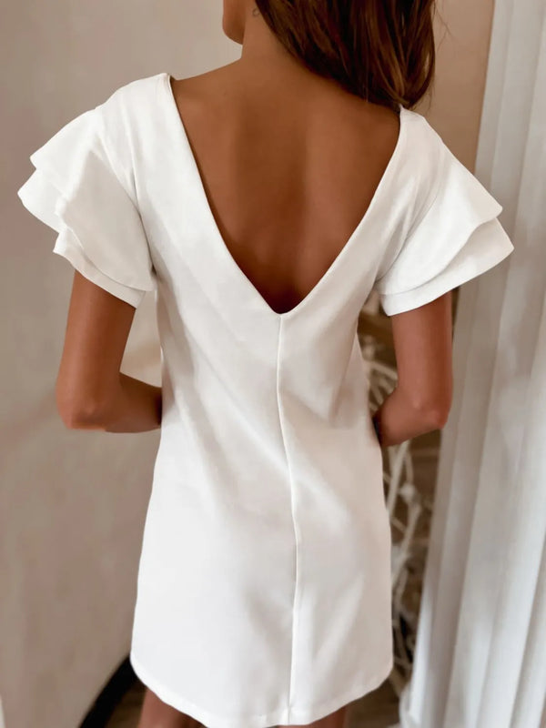 Ruffled Layered Short Sleeve Mini Dress - product image 3