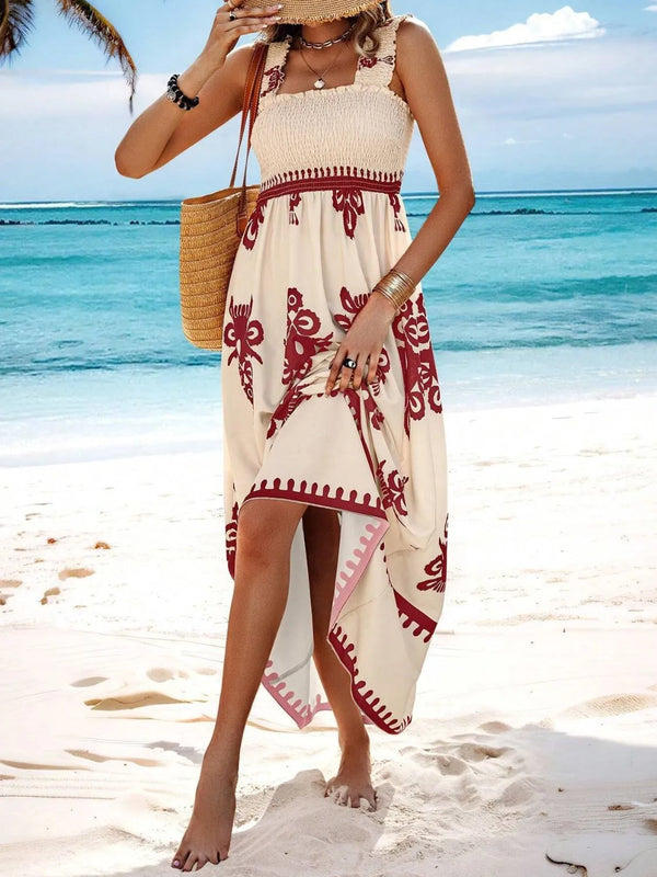 Smocked Printed Wide Strap Maxi Dress - product image 28