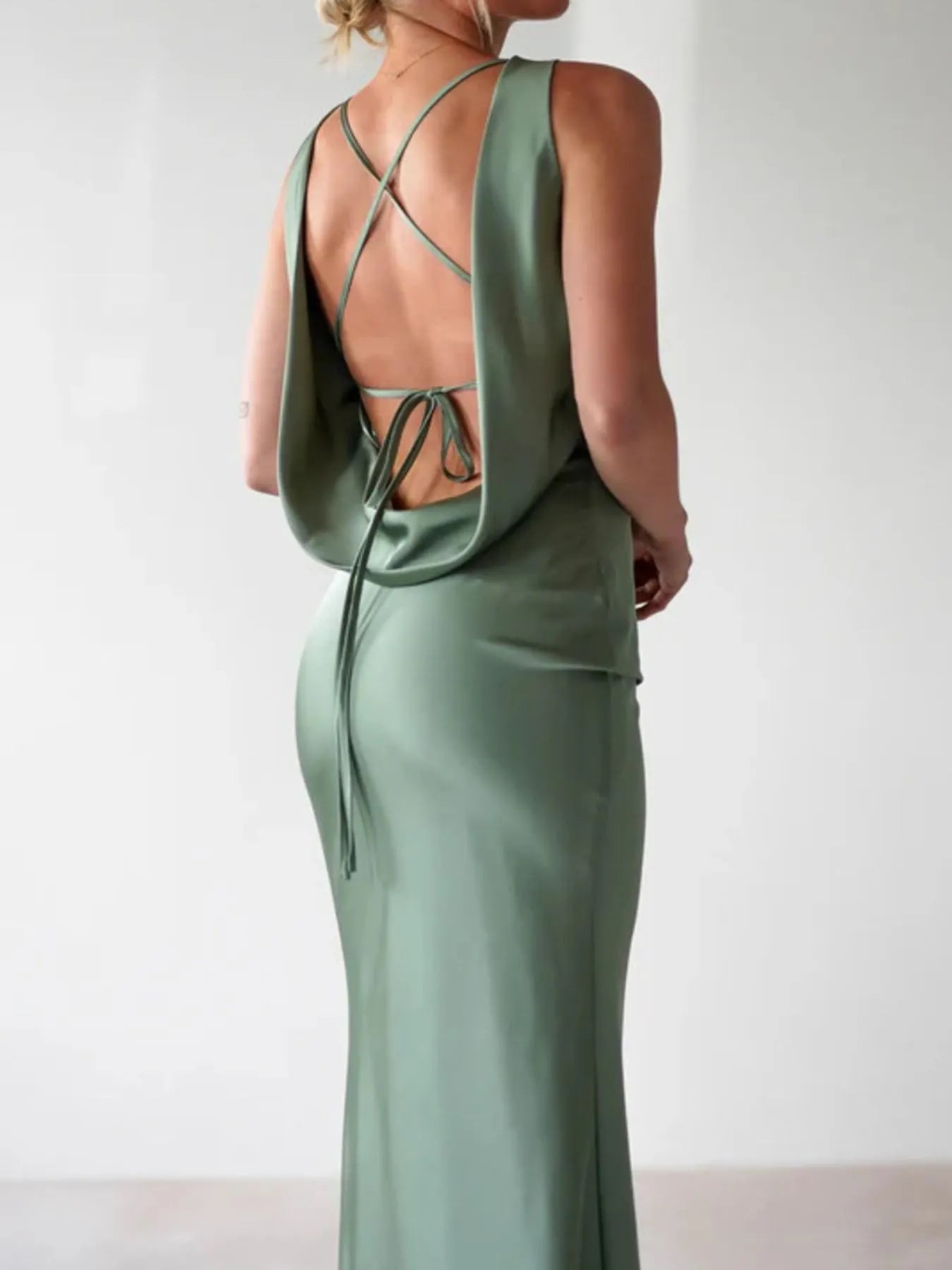 Satin Sleeveless Maxi Dress - product image 11