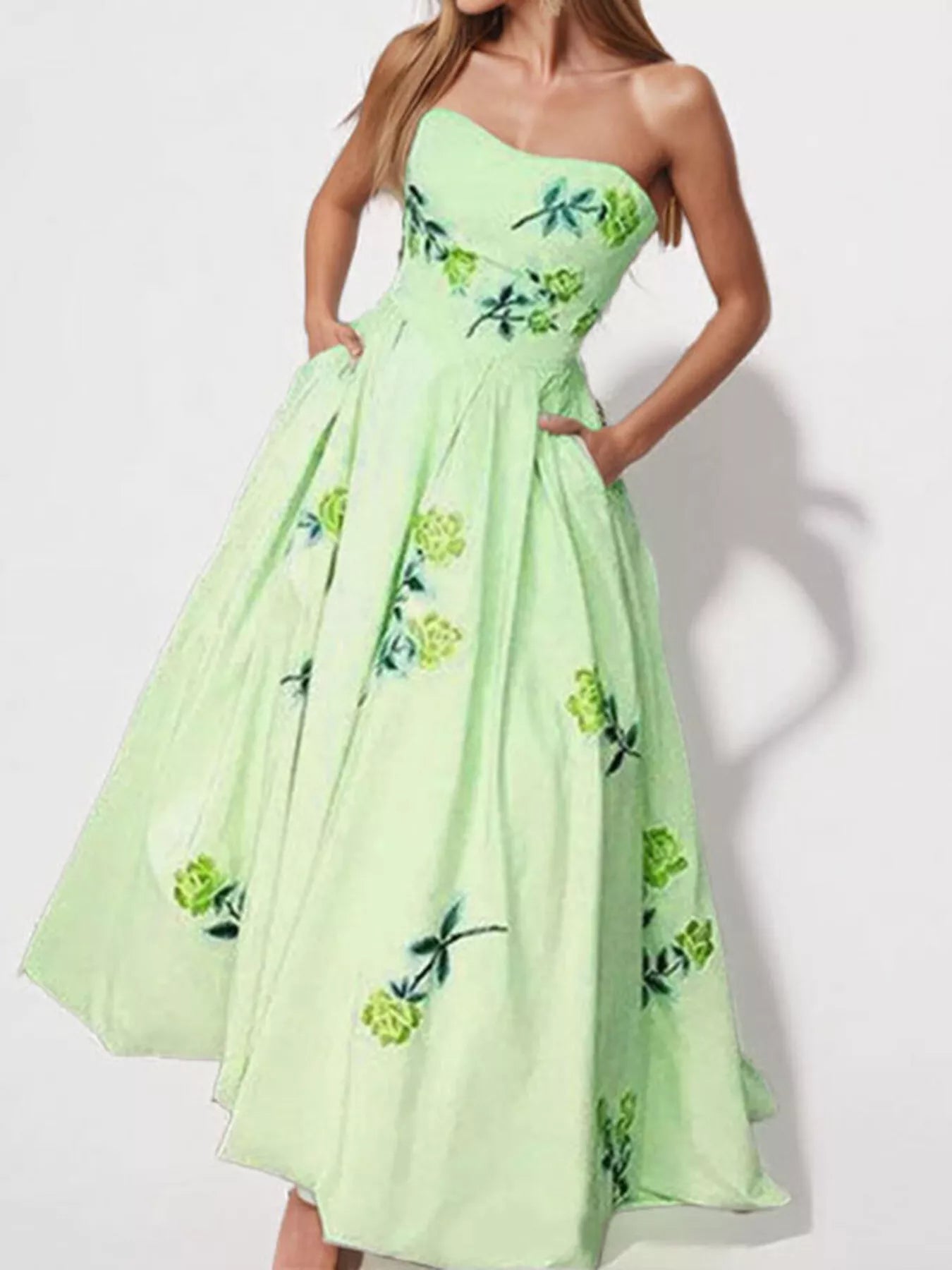 Floral Print Tube Maxi Dress Main image