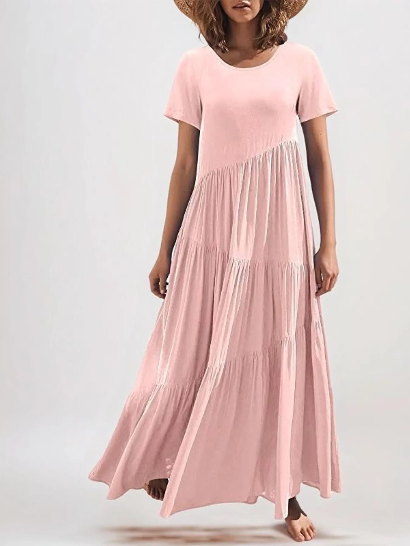 Round Neck Tiered Ruffle Maxi Dress - product image 22