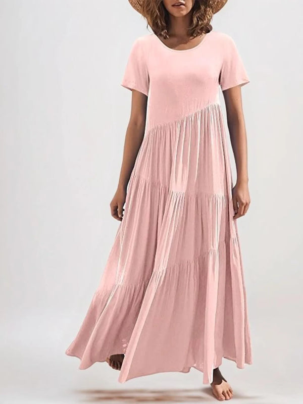 Round Neck Tiered Ruffle Maxi Dress - product image 22