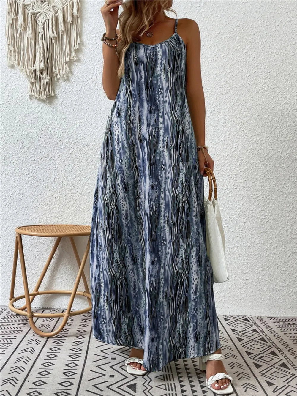 Printed Scoop Neck Maxi Cami Dress - product image 13
