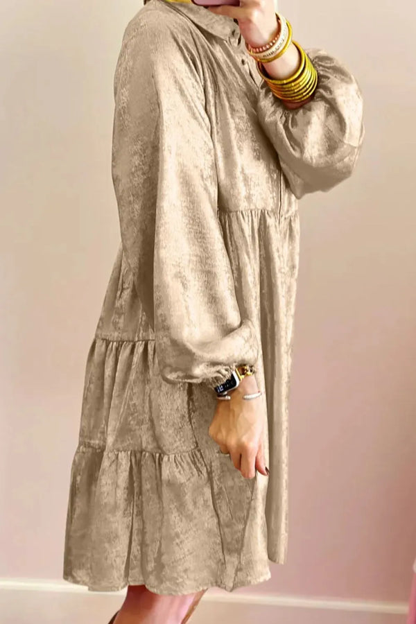 Metallic Sheen Long Sleeve Mini Dress - product image 9