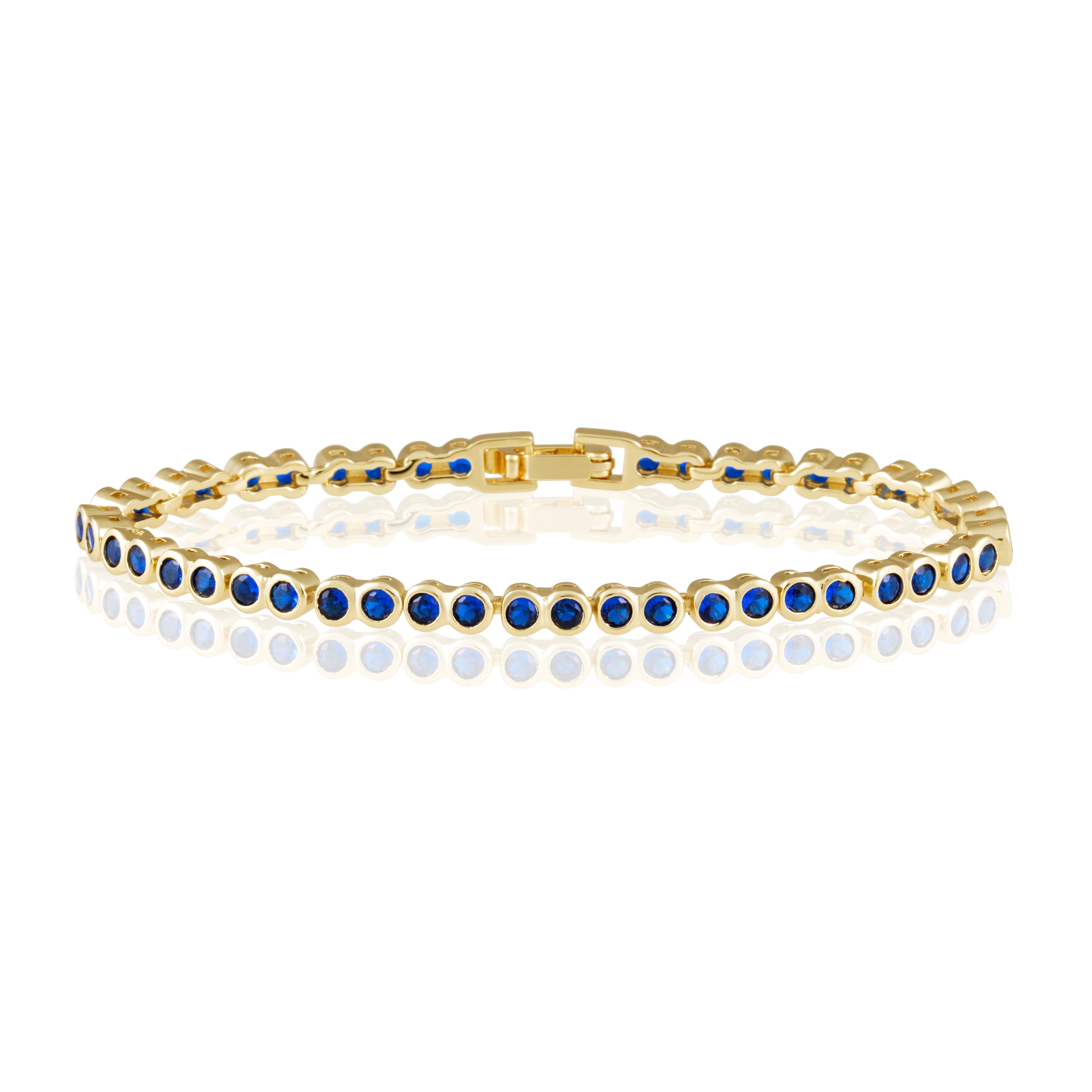 Bezel Tennis Bracelet- Sapphire Main image