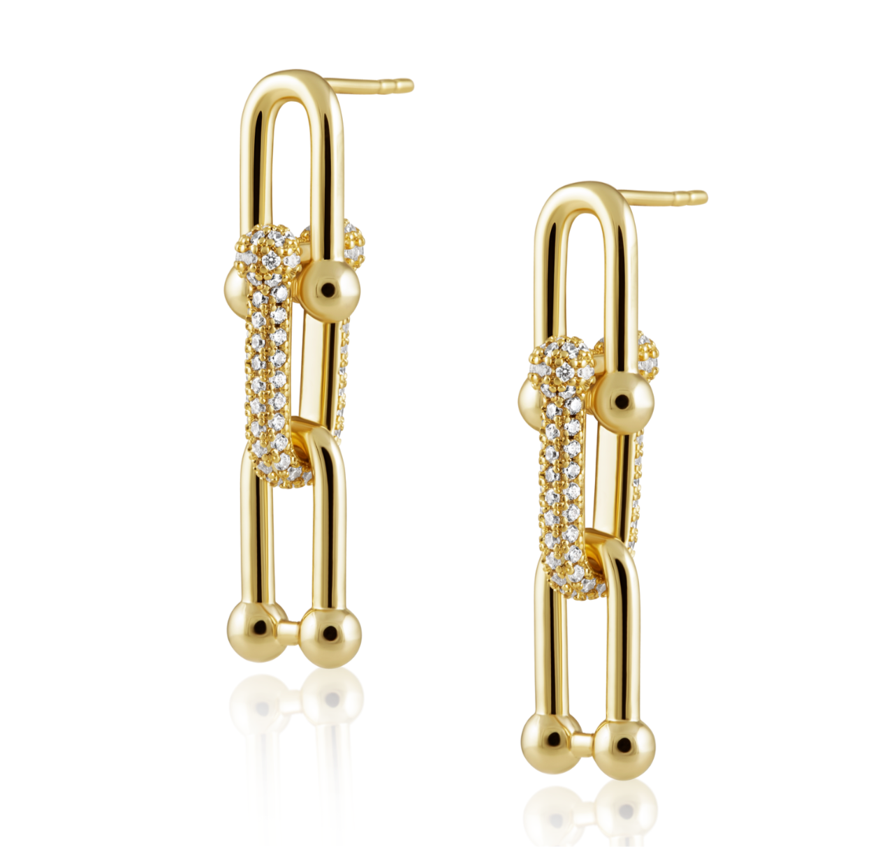 U Link Pave Drop Earring Main image