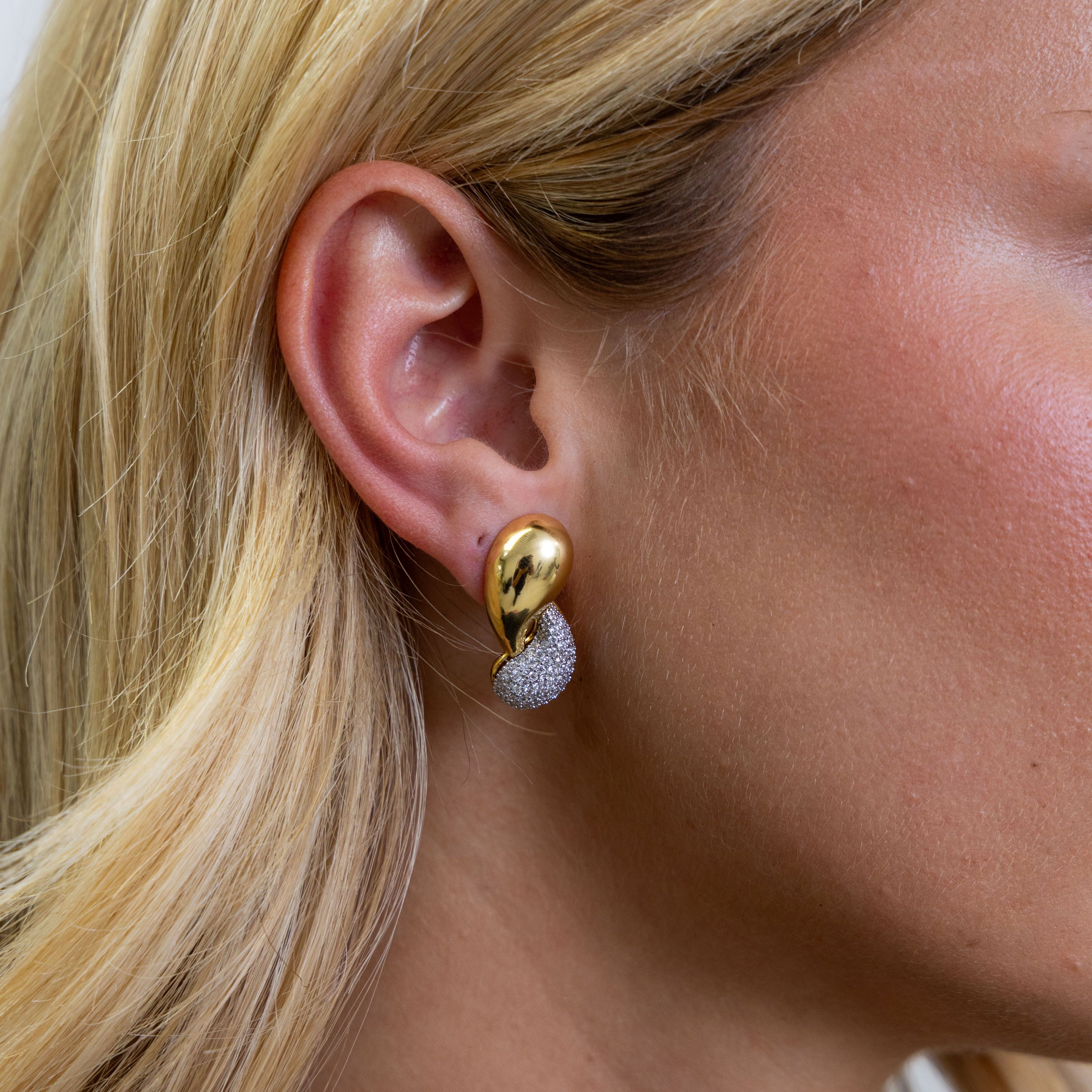 Pave Raindrop Earring Secondary image