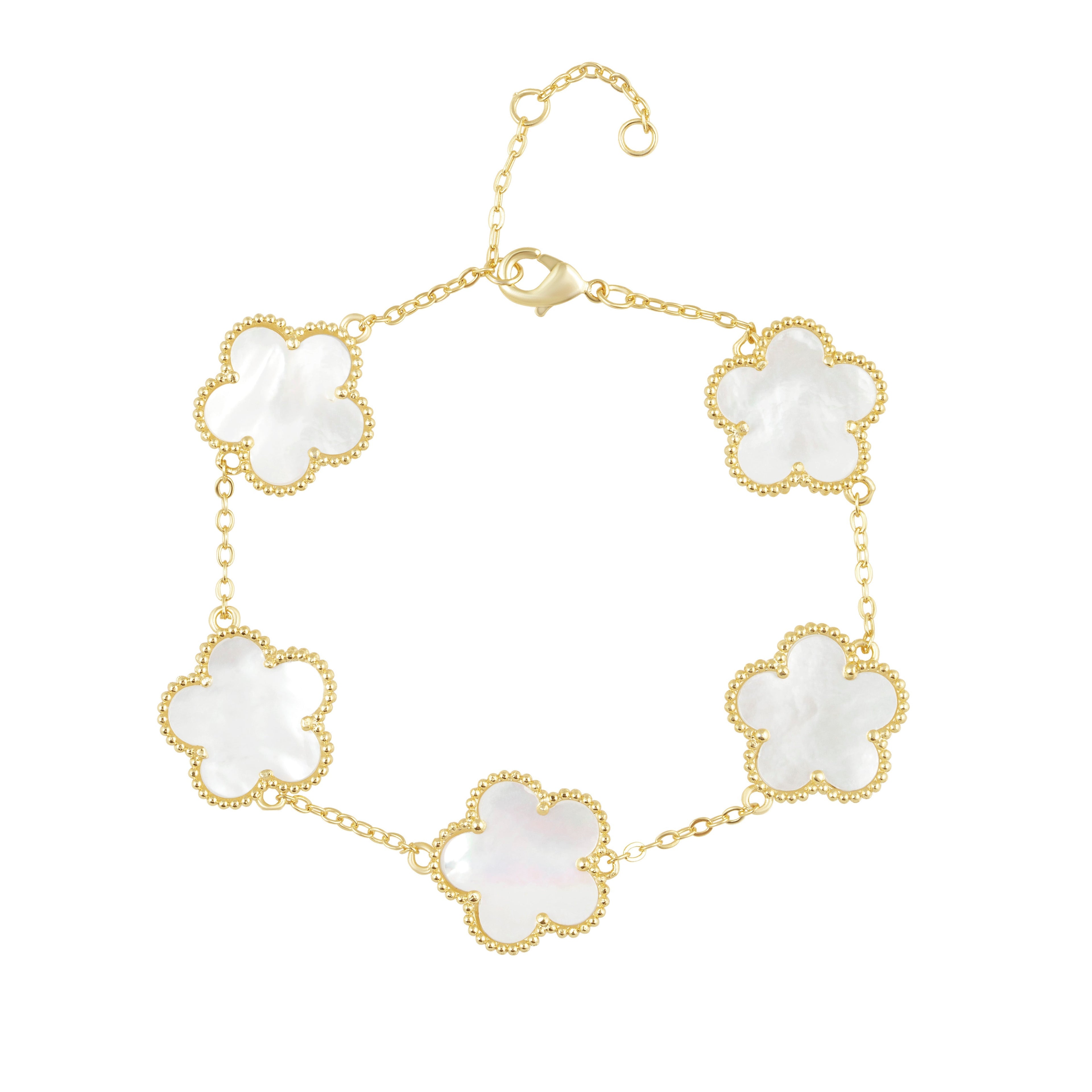 Sahira Adeline Gemstone Clover Set – Adeline Clover Bracelet
