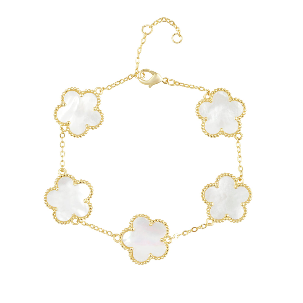 Sahira Adeline Gemstone Clover Set – Adeline Clover Bracelet
