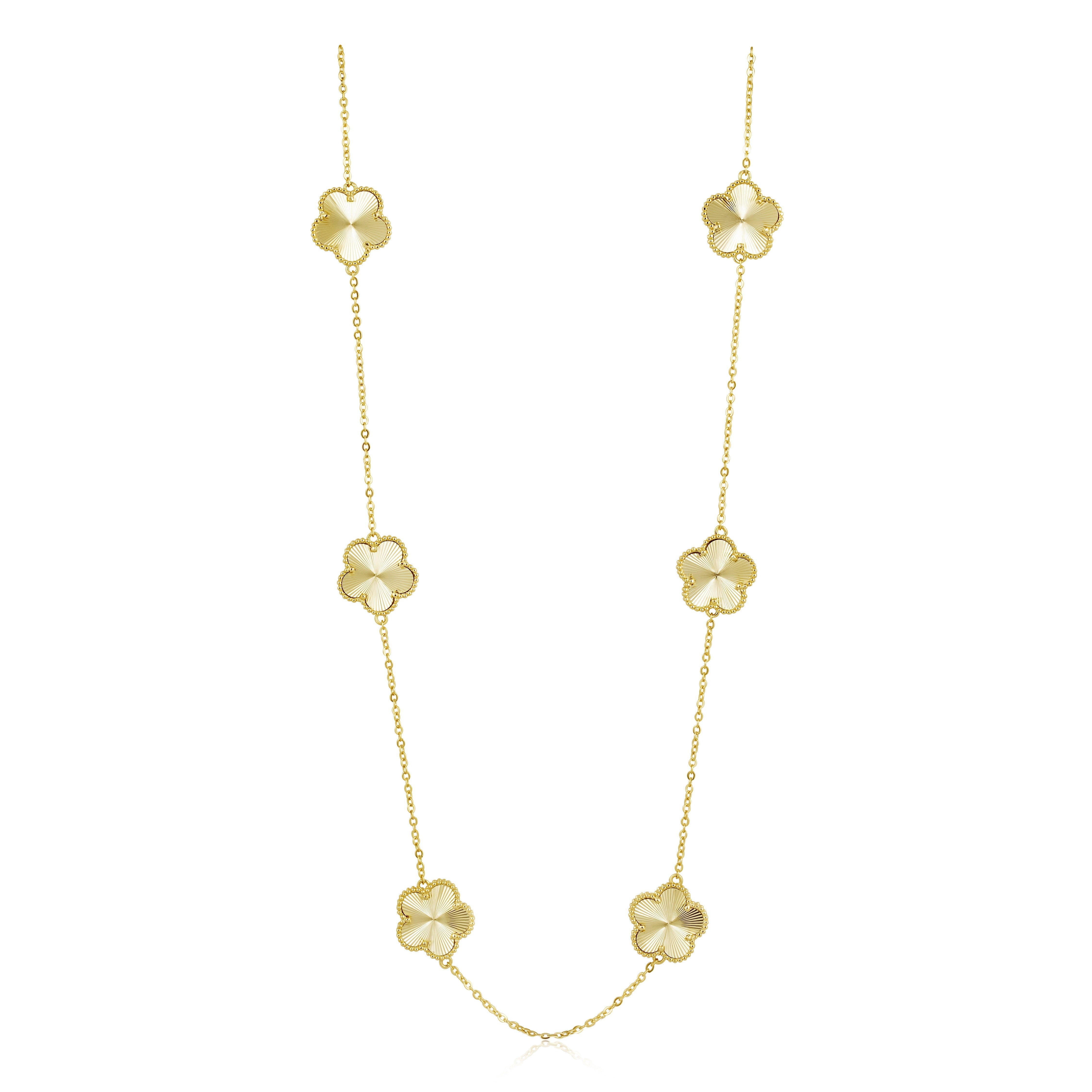 Sahira Adeline Clover Bracelet & Necklace Set Secondary image