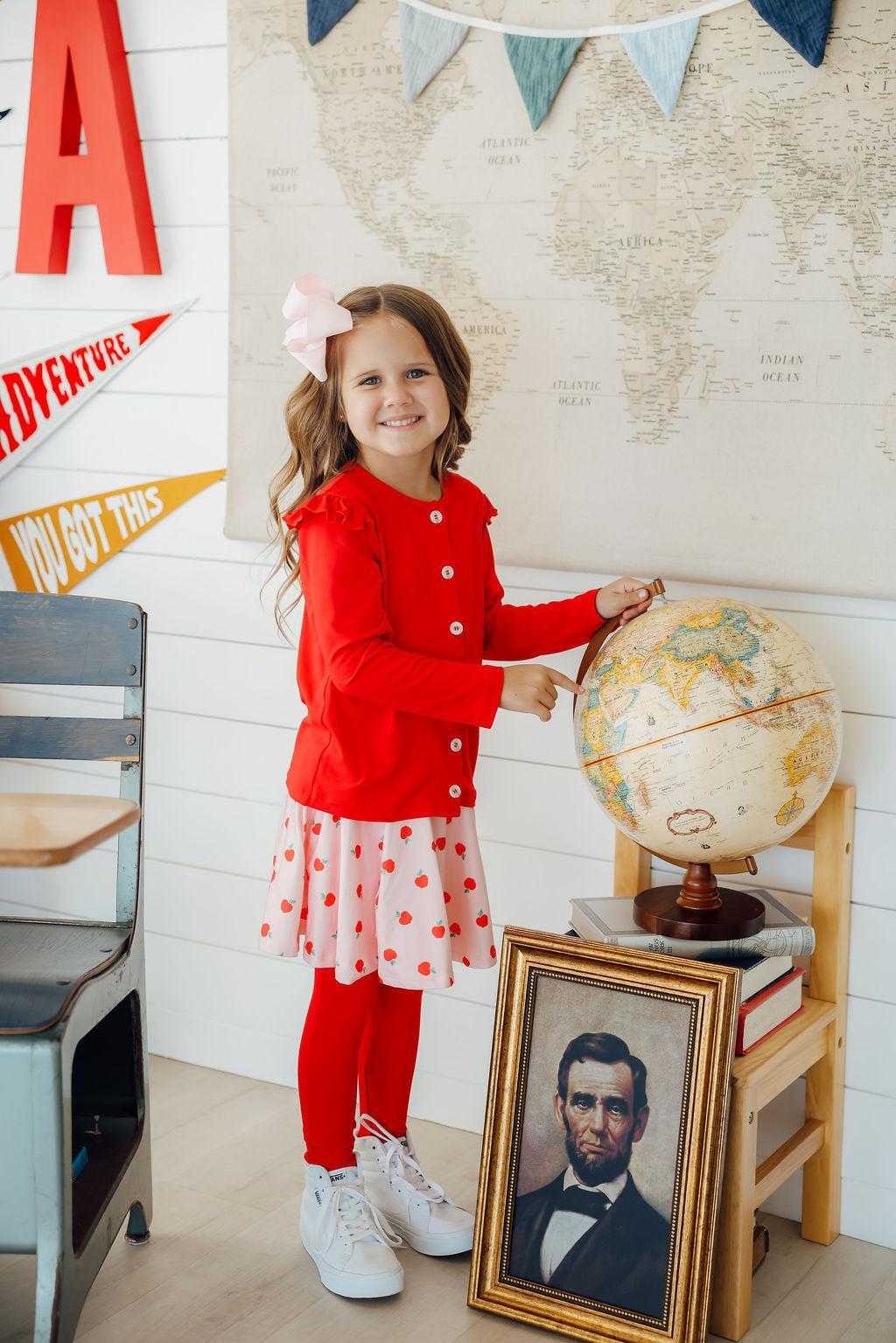 Mila & Rose Apple a Day Dress & Skegging Set Secondary image